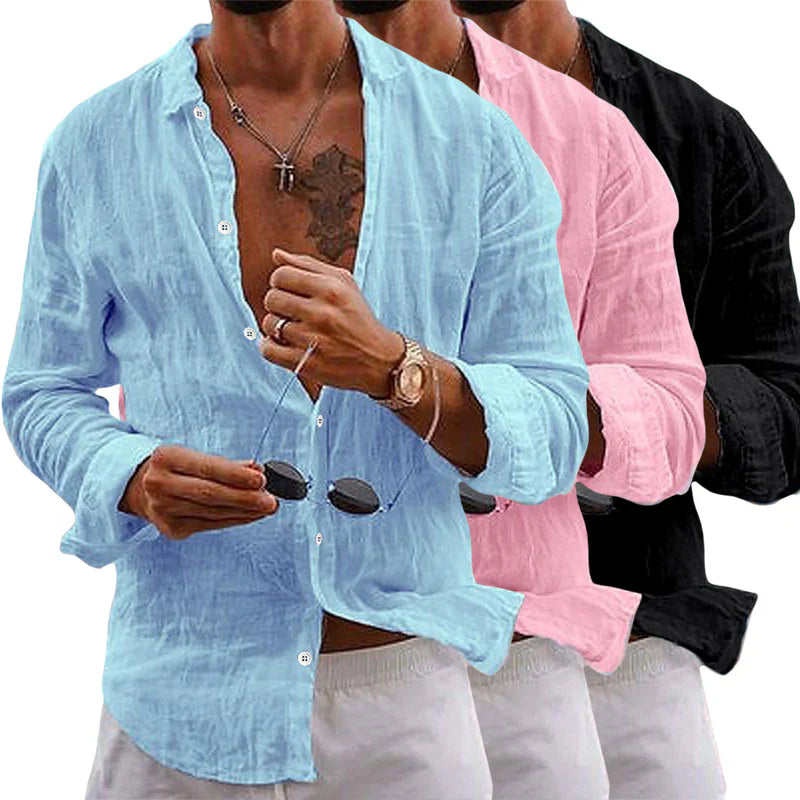 Casual Linen Shirt Long Sleeves
