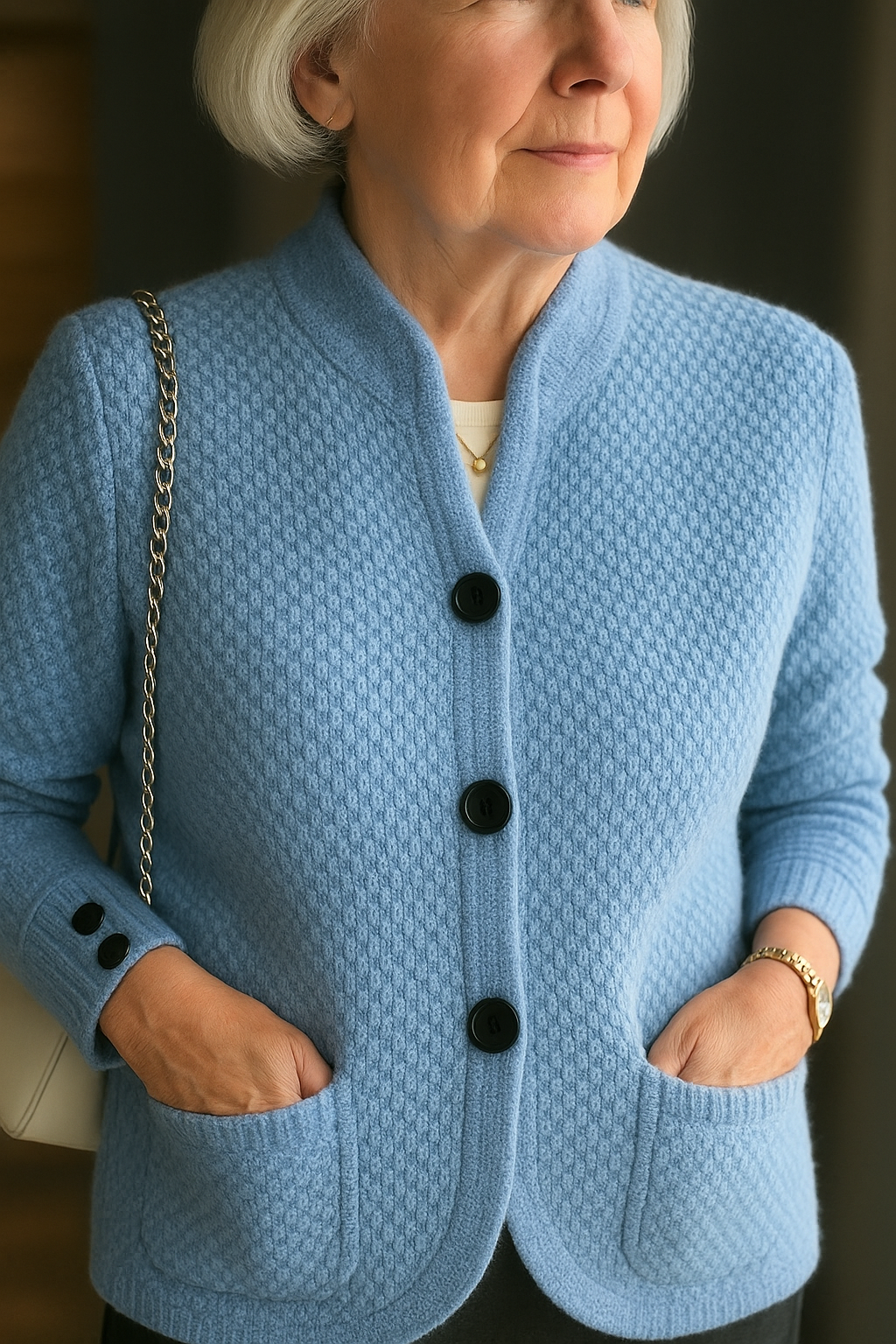 Claire | Cashmere-Blend Buttoned Cardigan