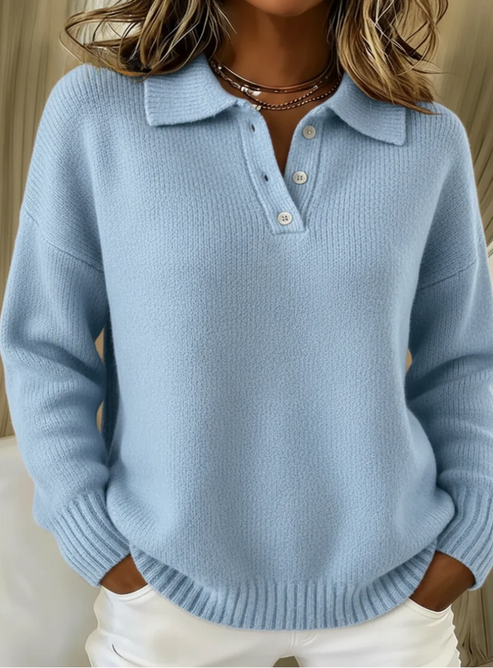 Marcelle | Soft Polo Knit Sweater