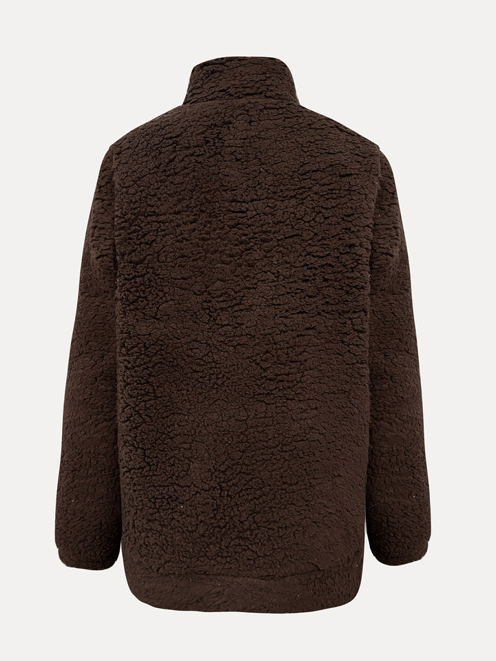 Warm Teddy Coat / Sweater with Zipper