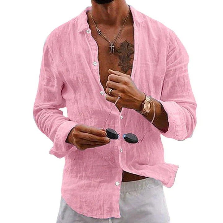Casual Linen Shirt Long Sleeves