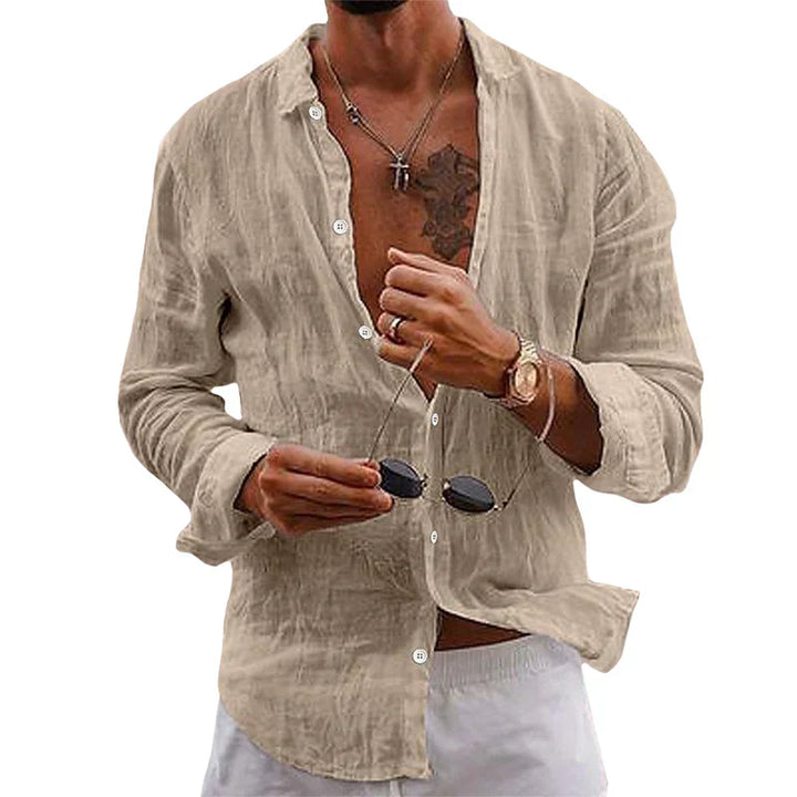 Casual Linen Shirt Long Sleeves