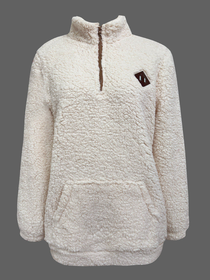 Warm Teddy Coat / Sweater with Zipper