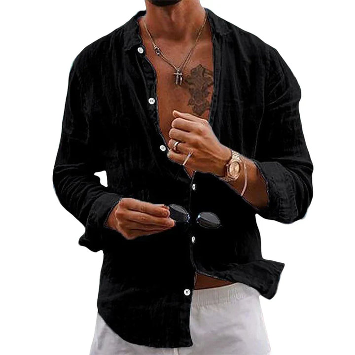Casual Linen Shirt Long Sleeves