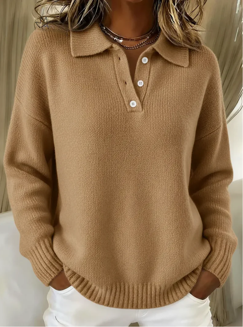 Marcelle | Soft Polo Knit Sweater
