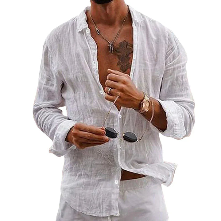 Casual Linen Shirt Long Sleeves