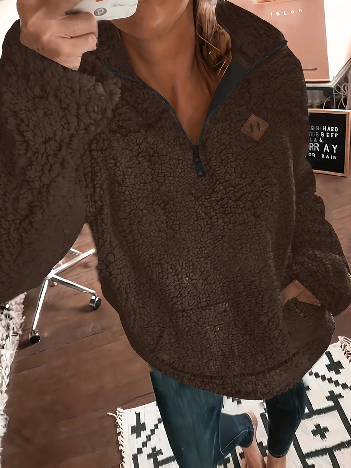 Warm Teddy Coat / Sweater with Zipper