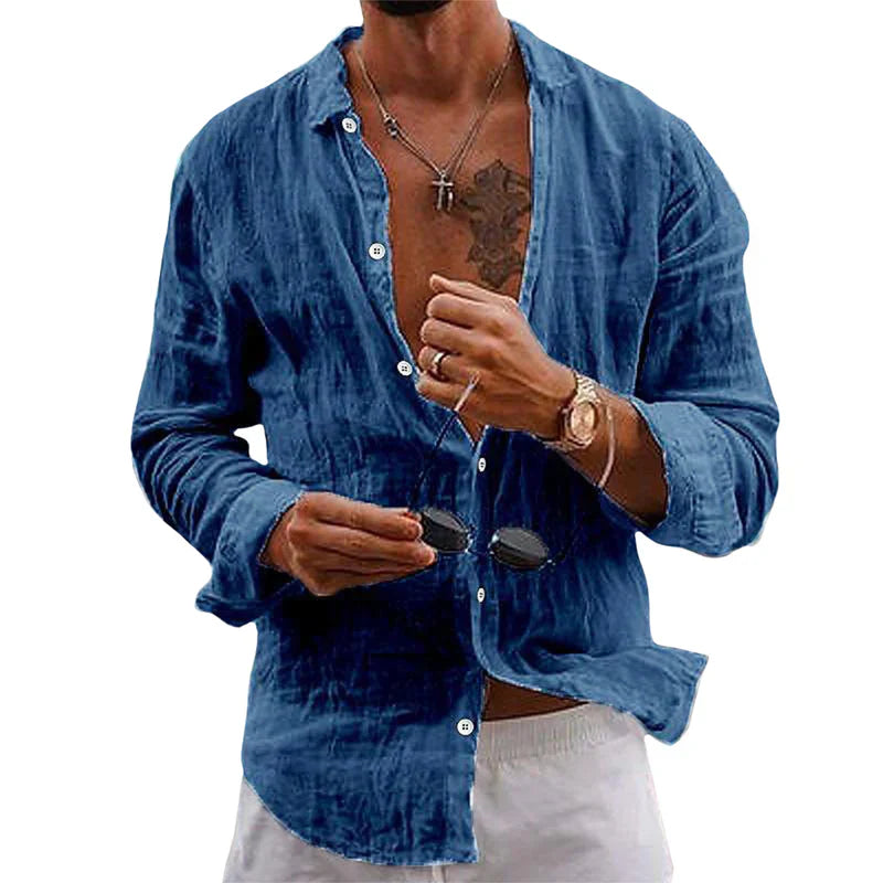 Casual Linen Shirt Long Sleeves