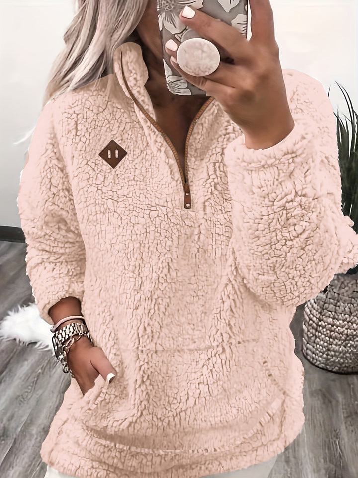 Warm Teddy Coat / Sweater with Zipper