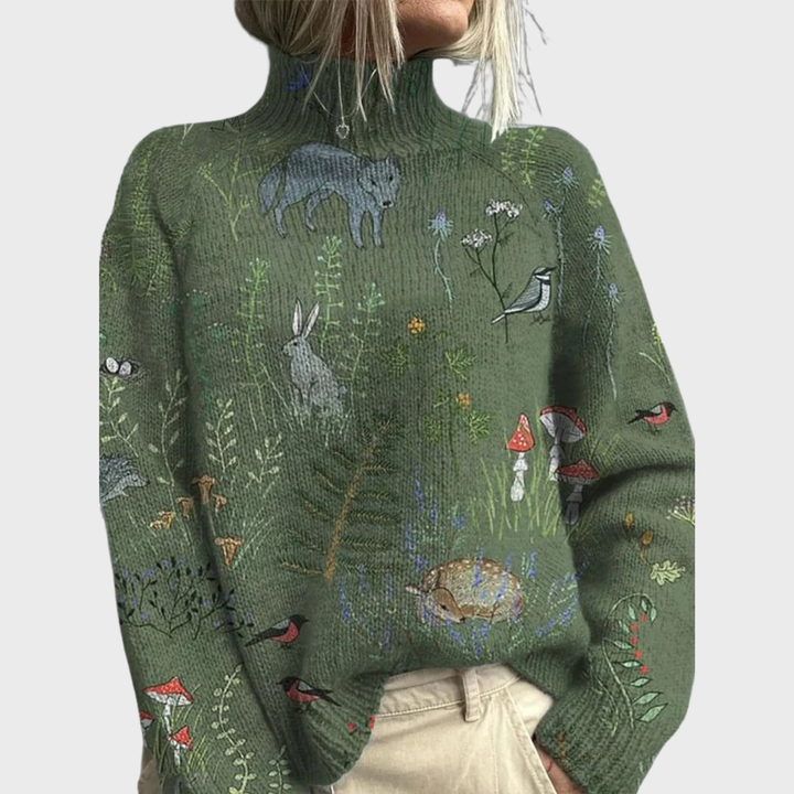 Noralle | Forest Knit Turtleneck Sweater
