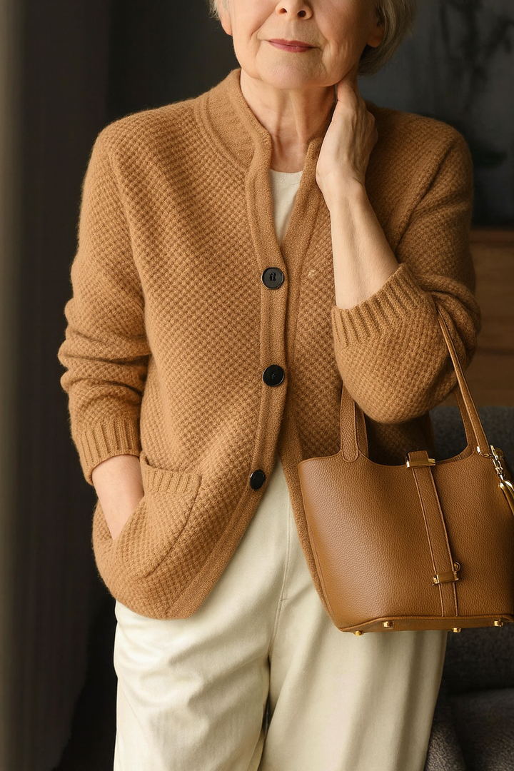Claire | Cashmere-Blend Buttoned Cardigan