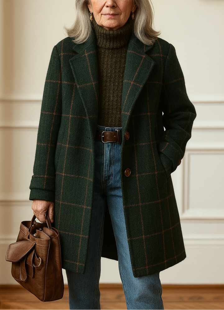 Cyralie | Plaid Tweed Coat 