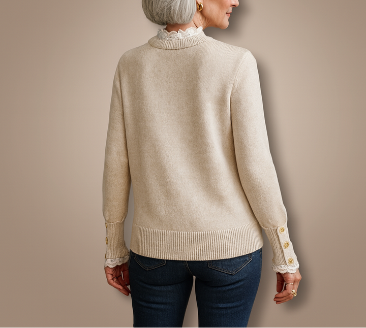 Cerisea | Lace-Detail Sweater