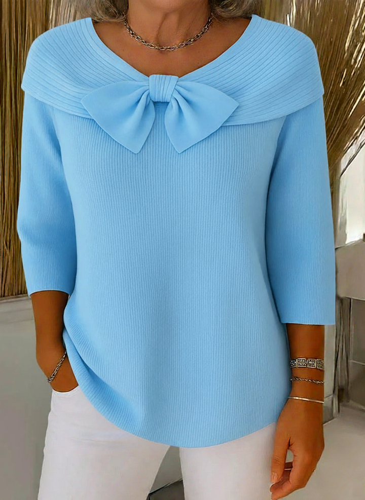 Evelanie | Bow Detail Knit Sweater 