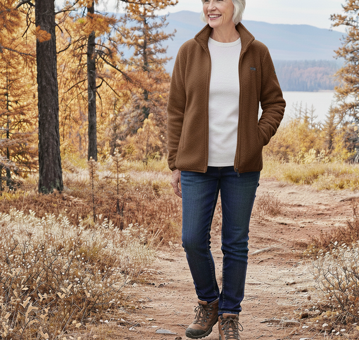 Elowen | Soft Fleece Zip Up Jacket 