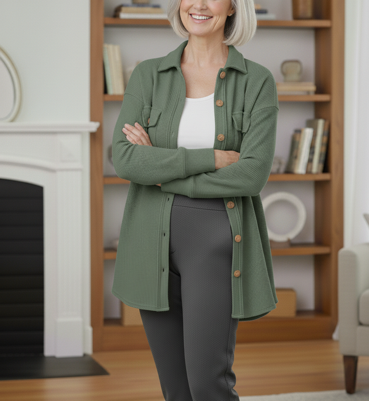 Marayne | Cozy Waffle Knit Shacket