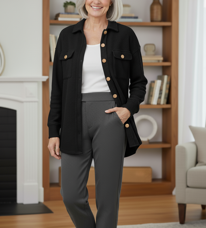 Marayne | Cozy Waffle Knit Shacket