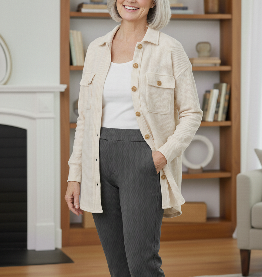 Marayne | Cozy Waffle Knit Shacket