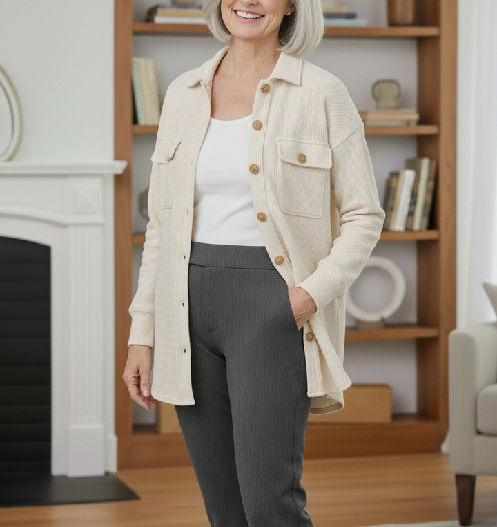 Marayne | Cozy Waffle Knit Shacket