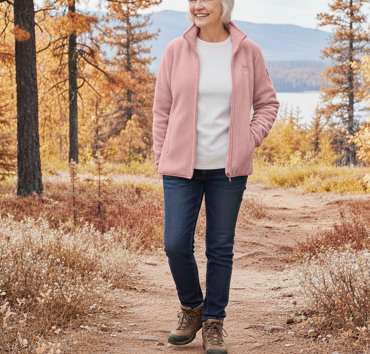 Elowen | Soft Fleece Zip Up Jacket 