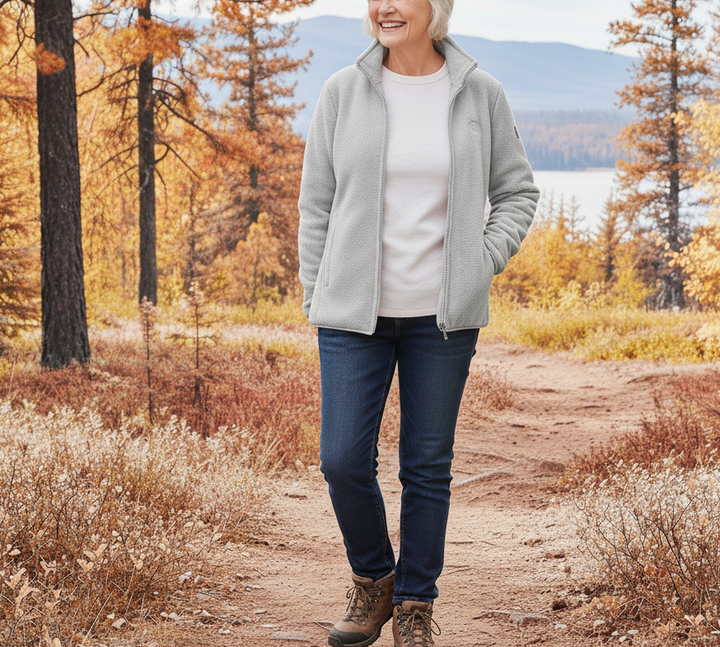 Elowen | Soft Fleece Zip Up Jacket 