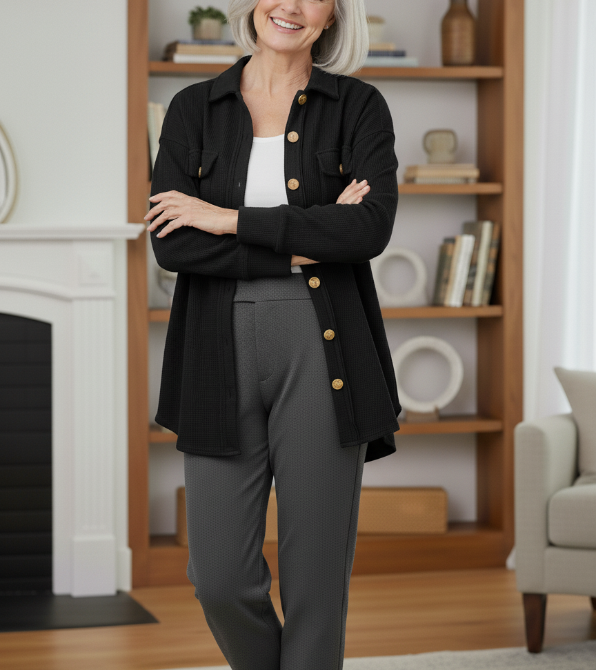 Marayne | Cozy Waffle Knit Shacket