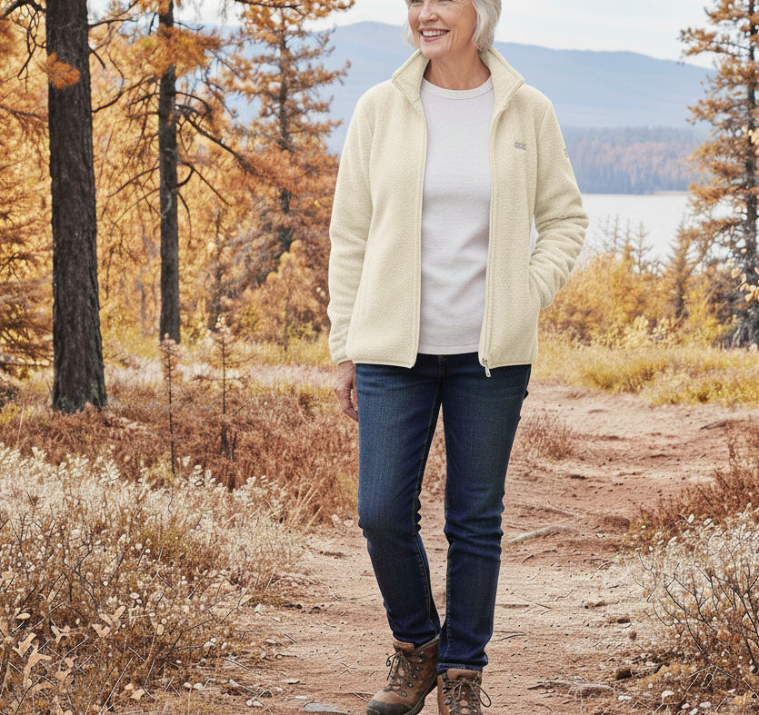 Elowen | Soft Fleece Zip Up Jacket 