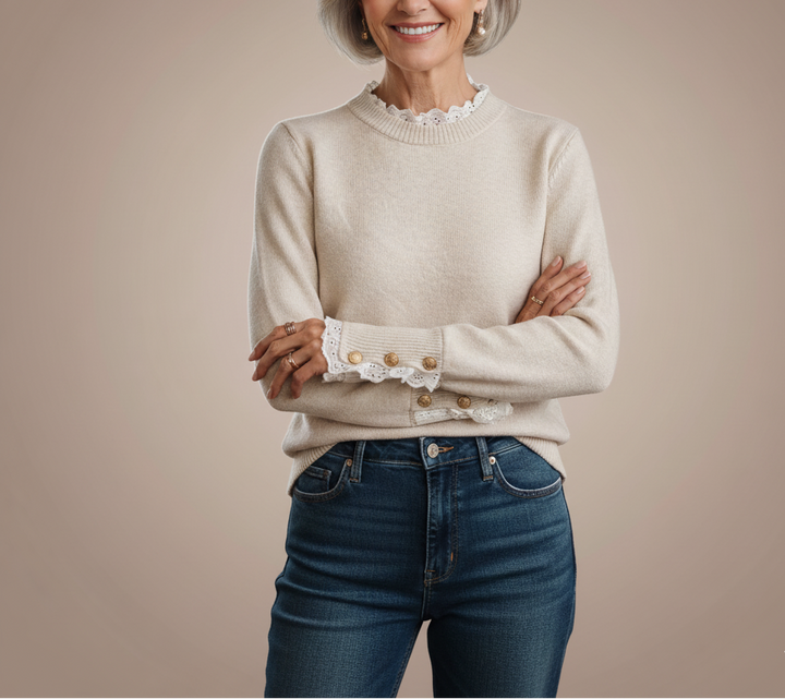 Cerisea | Lace-Detail Sweater