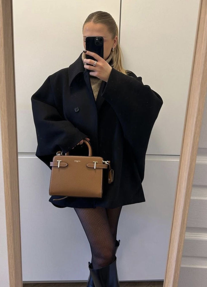 Oversized Women's Wool Blend Coat 