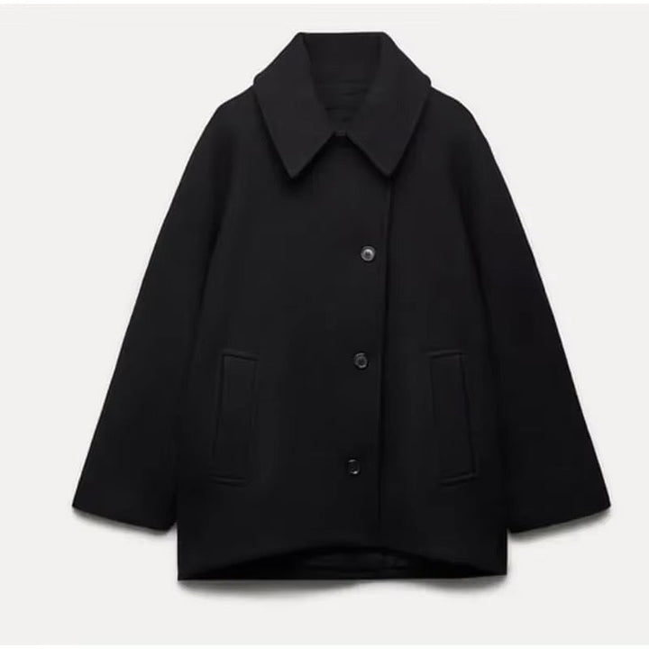 Oversized Women's Wool Blend Coat 