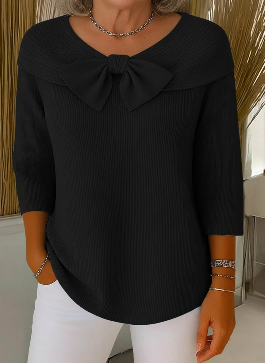 Evelanie | Bow Detail Knit Sweater 