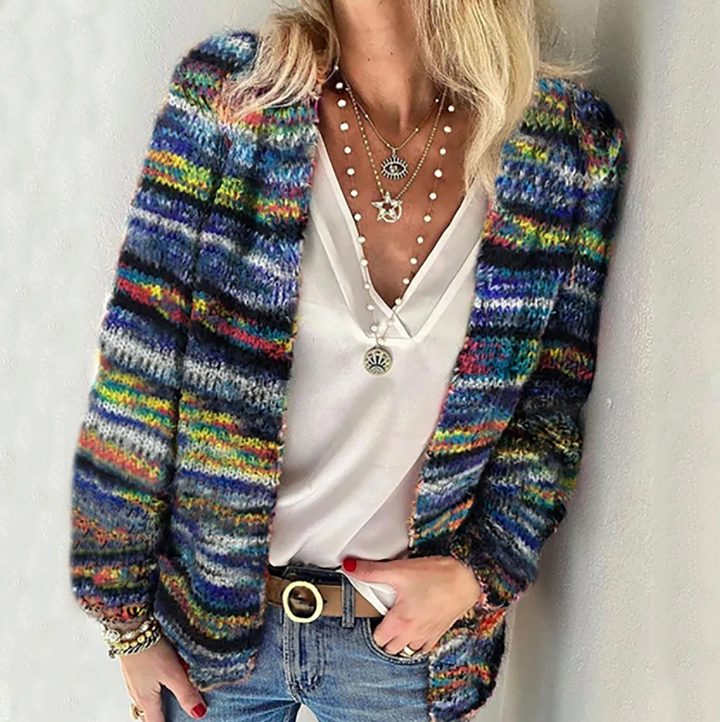 Selvianne | Cozy Multicolor Knit Cardigan