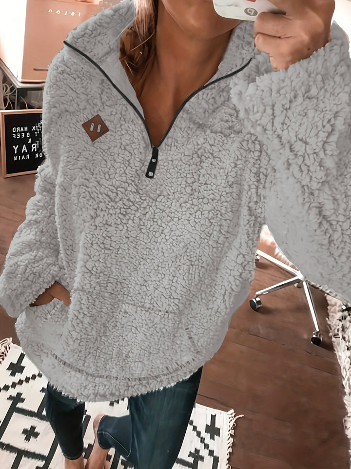 Warm Teddy Coat / Sweater with Zipper