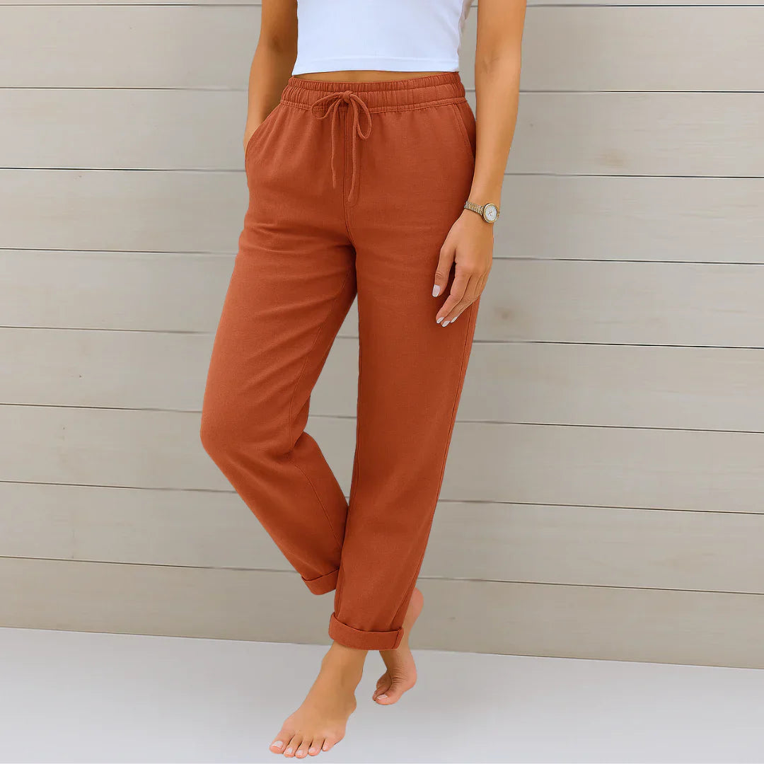 Comfortable Linen Stretch Trousers