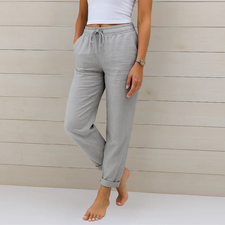 Comfortable Linen Stretch Trousers