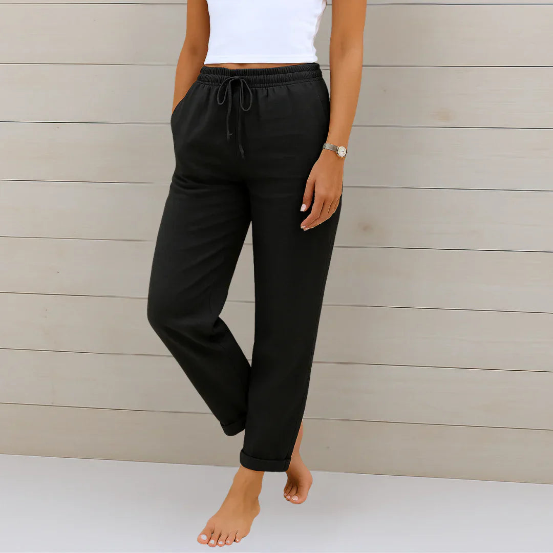 Comfortable Linen Stretch Trousers