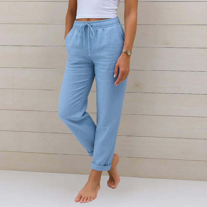 Comfortable Linen Stretch Trousers