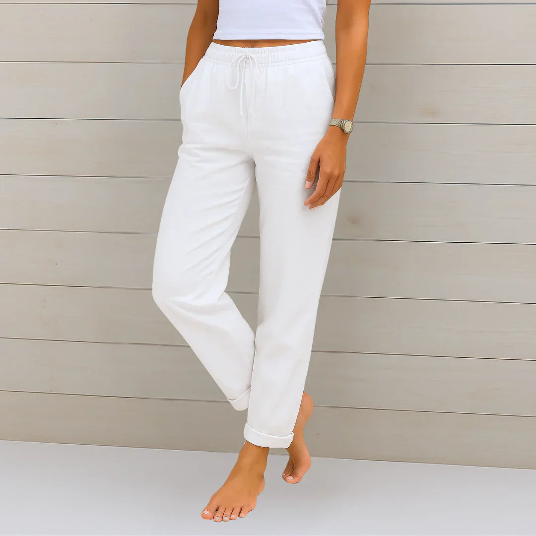 Comfortable Linen Stretch Trousers