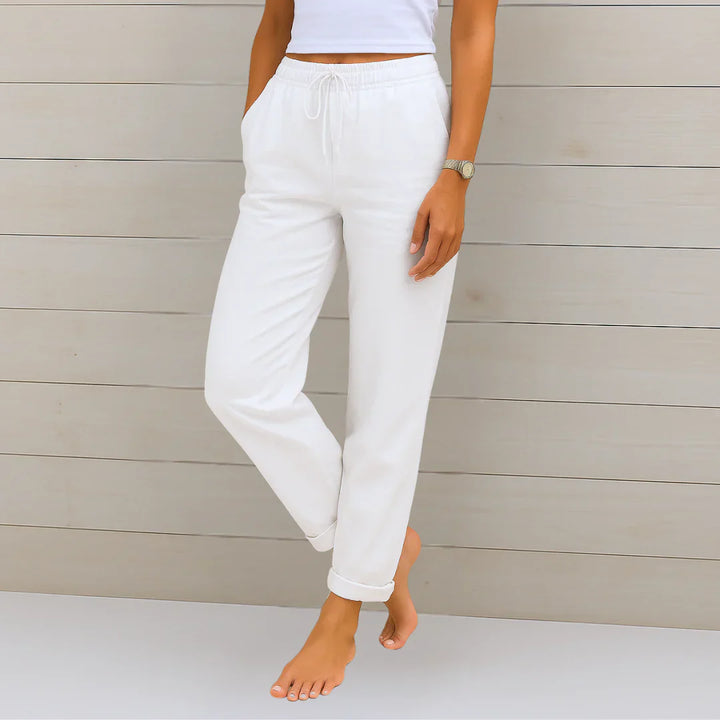 Comfortable Linen Stretch Trousers