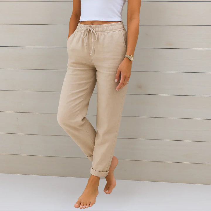 Comfortable Linen Stretch Trousers