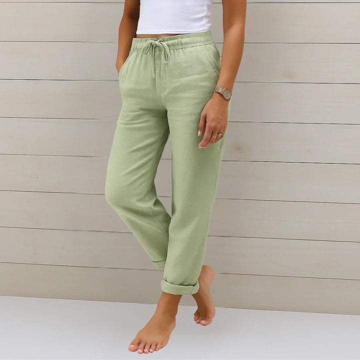 Comfortable Linen Stretch Trousers