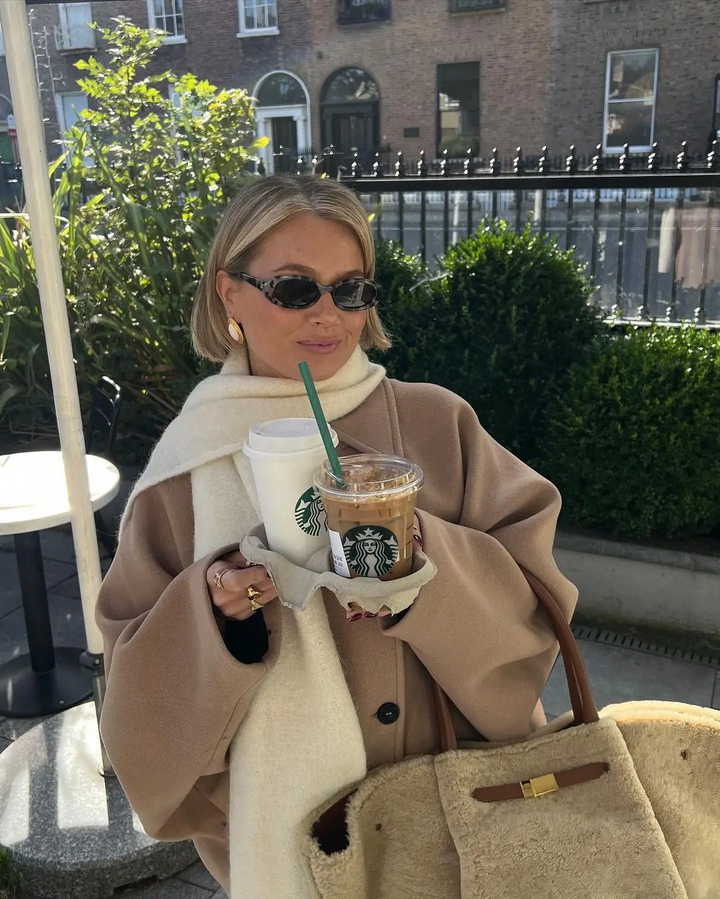 Oversized Women's Wool Blend Coat 