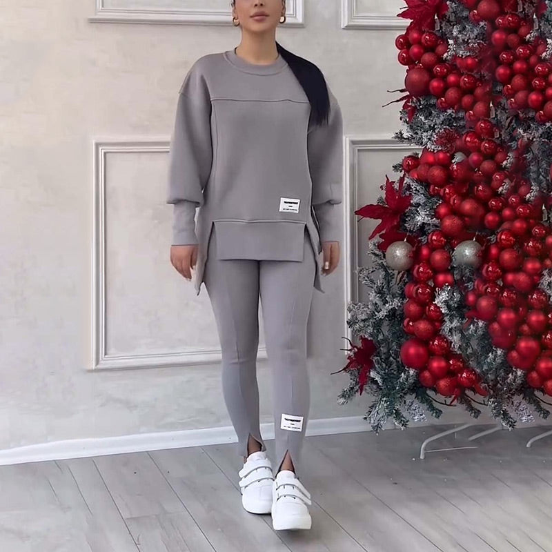 Casual Women Sweatshirt Leggings Set