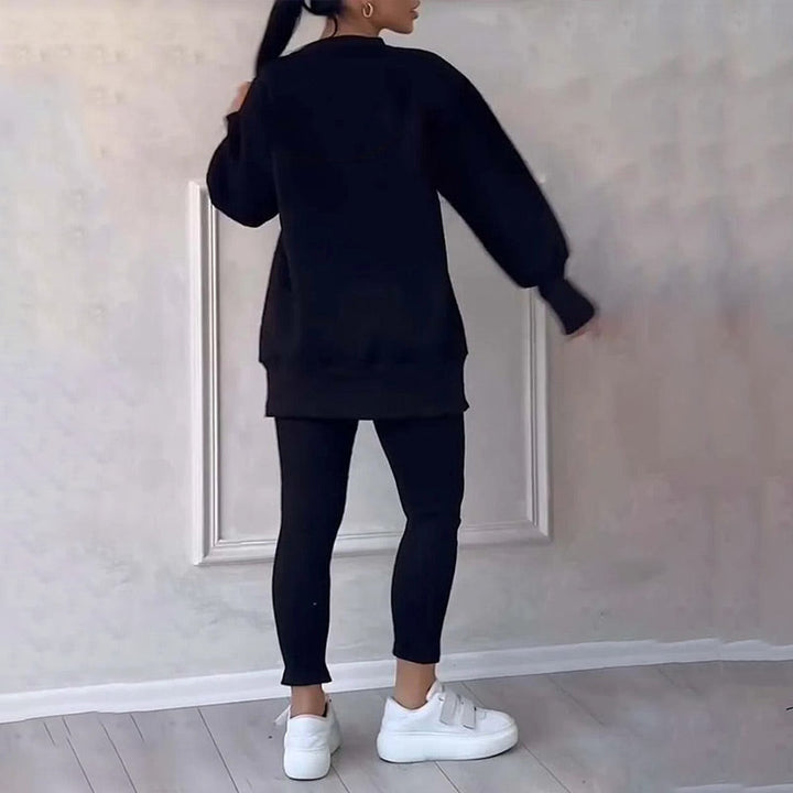 Casual Women Sweatshirt Leggings Set