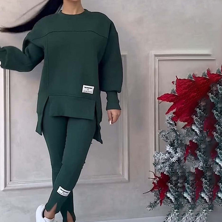 Casual Women Sweatshirt Leggings Set