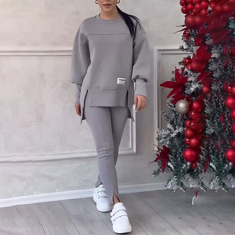 Casual Women Sweatshirt Leggings Set